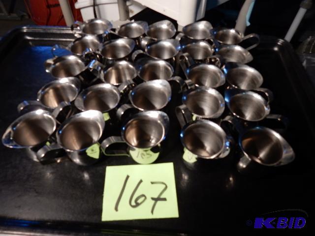 lot 167 image: 25 next day gourmet stainless steel syrup pitchers