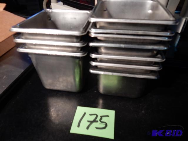 lot 175 image: 11, Stainless steel Food pans