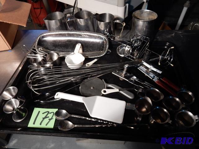 lot 177 image: Misc. stainless items