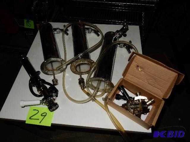 lot 29 image: 3, Chrome Beer spigots and Tapper
