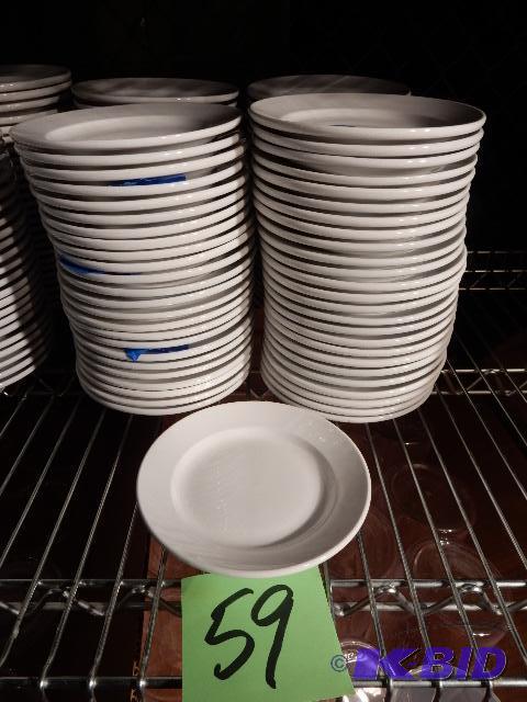 lot 59 image: 6 14 in Plates, Glass
