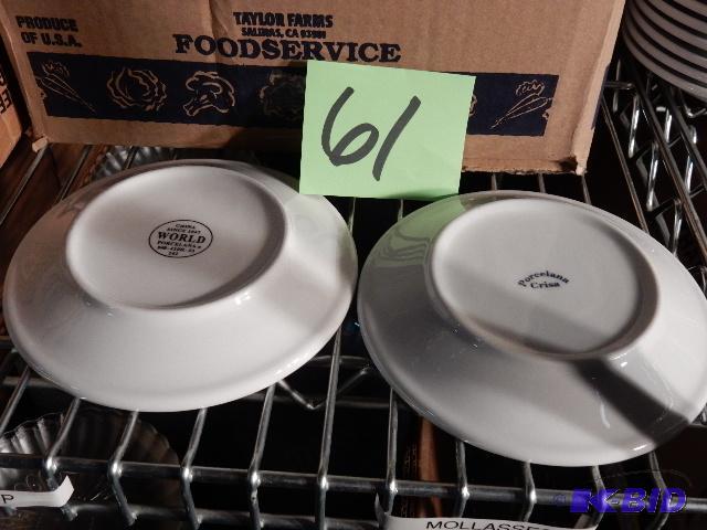 lot 61 image: 6 14 in Plates, Glass