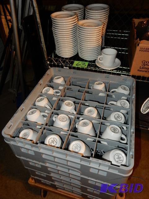 lot 63 image: Coffee Cups and Saucers, Glass