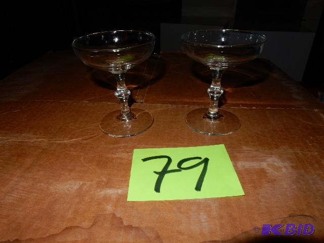 lot 79 image: Georgian 3 12 oz glasses