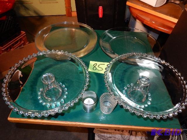 lot 85 image: Pedestal Cake Plates, Serving Plates