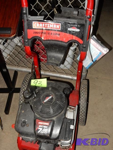 lot 93 image: CRAFTSMAN 7.0 OHV power Washer