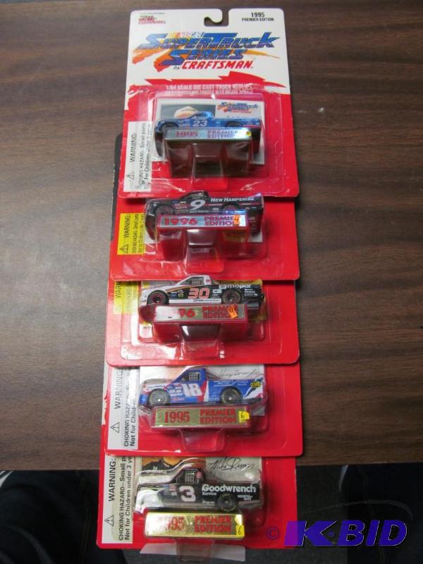 lot 63 image: Lot of 5 1995-96 NASCAR Craftsman Truck Series 164 Diecast by Racing Champions