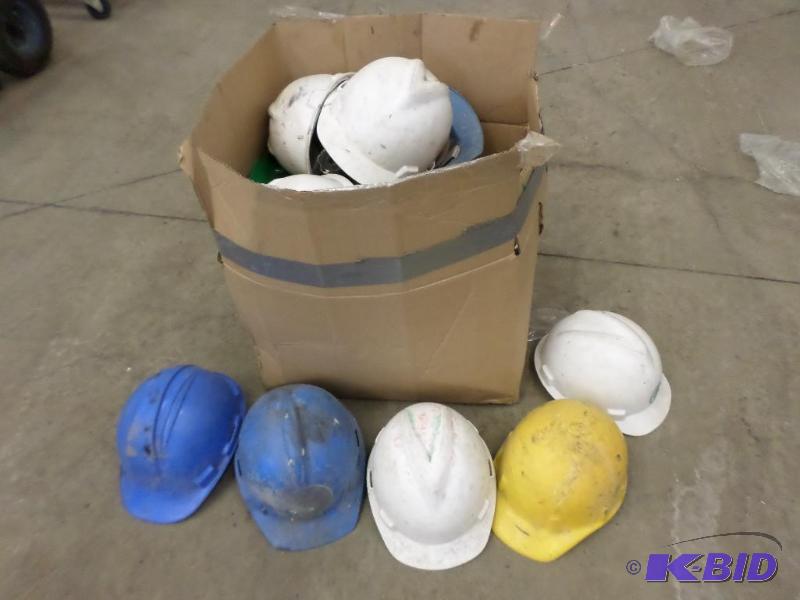 lot 107 image: Box Full Of Hard Hats, Approx (18)...