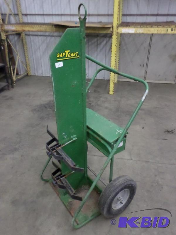 lot 14 image: Saf-T-Cart Industrial Welding Cart With Pneum...