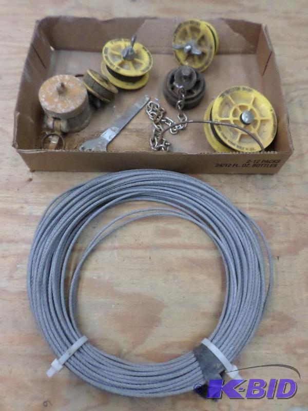 lot 32 image: Spool OF Garage Door Cable & Various Size...
