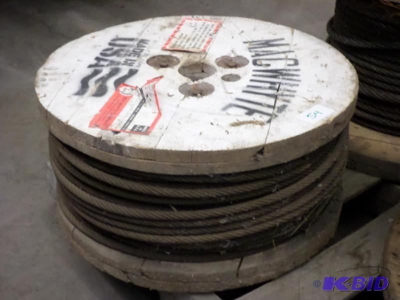 lot 54 image: 335ft Spool Of Heavy Duty 12" Steel Cab...