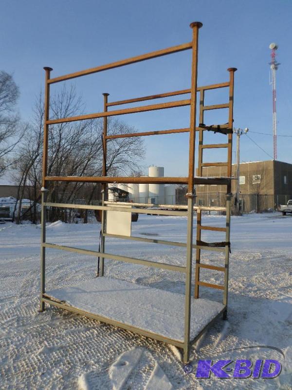 lot 6 image: (2) Industrial Steel 5x8x6 Steel Stackable...