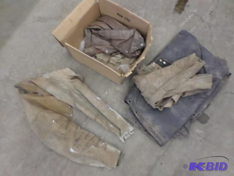 lot 79 image: Box Of Misc Leather Welding Sleeves & (1)...