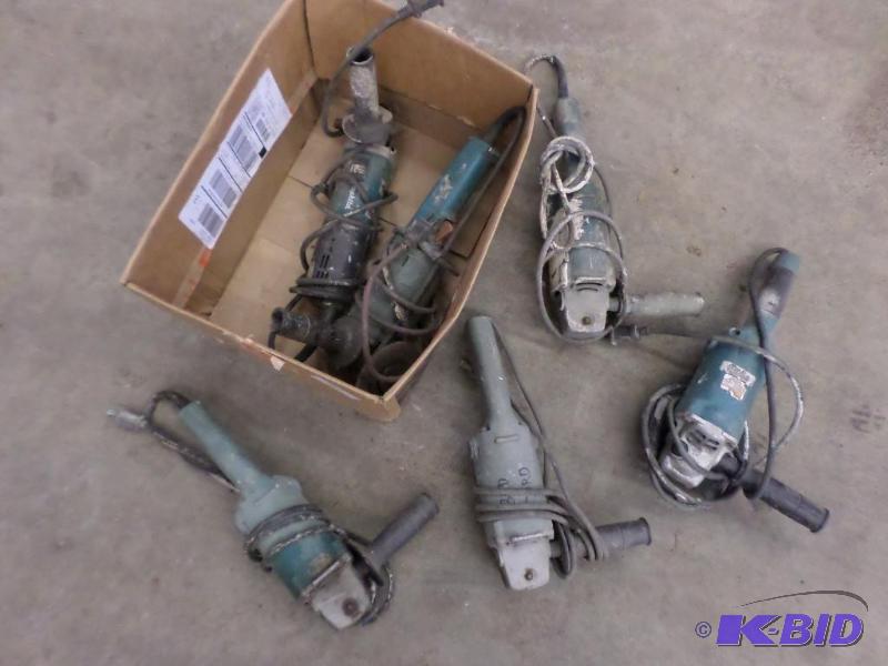 lot 91 image: Lot Of (6) Makita Grinders, Untested...