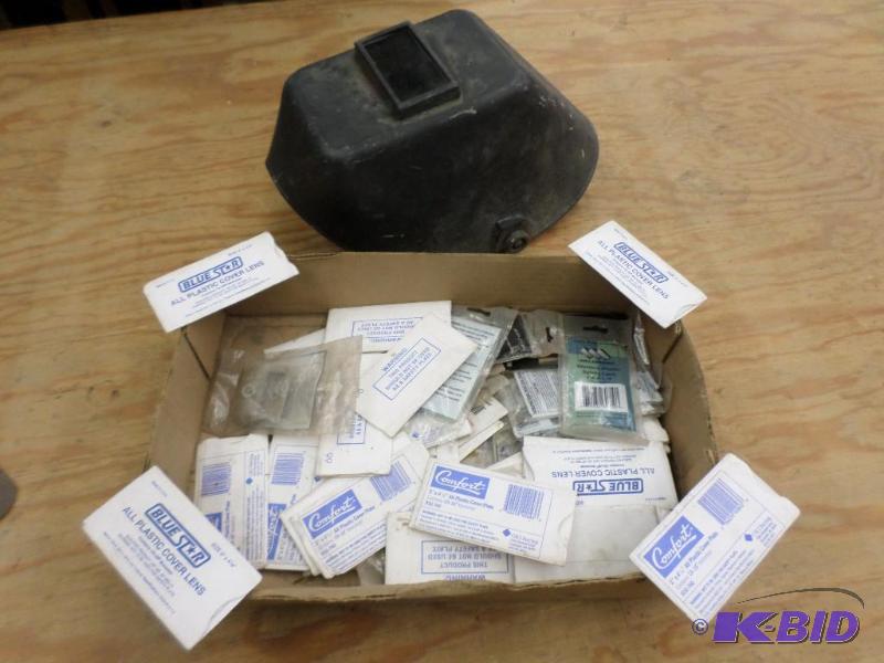 lot 95 image: (1) Welding Helmet & Box Of Numerous Plas...