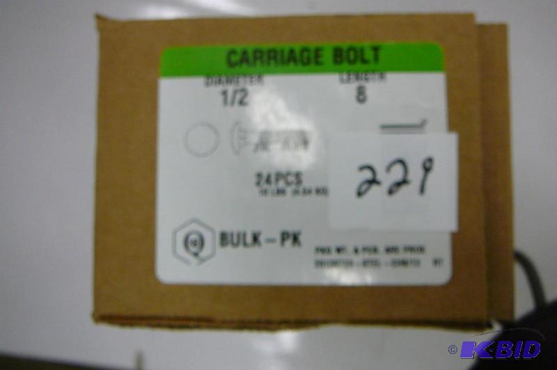 10# Carriage bolts 12 x 8...