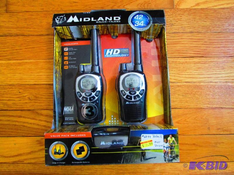 lot 25 image: Brand new pair of Midland HD walkie-talkies w...