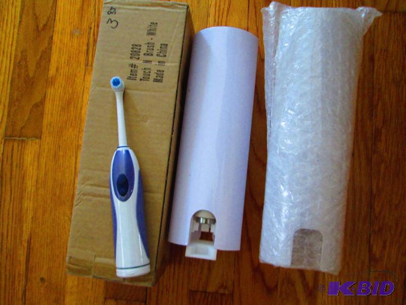 lot 36 image: Lot of 3 Touch n Brush toothpaste dispenser a...