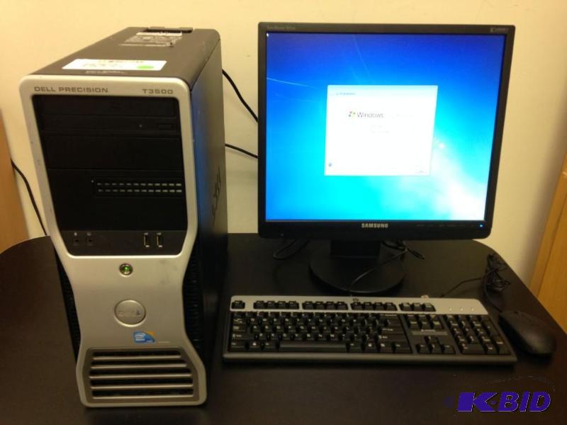 lot 3 image: Dell Precision T3500 Desktop Computer Runs W...