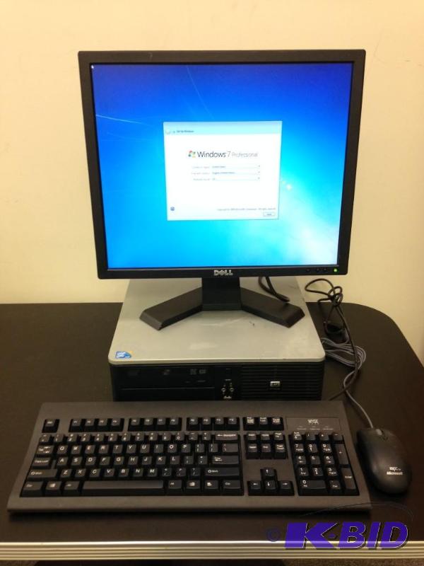 lot 5 image: HP Compaq dc7900 Pro Desktop Computer Runs W...
