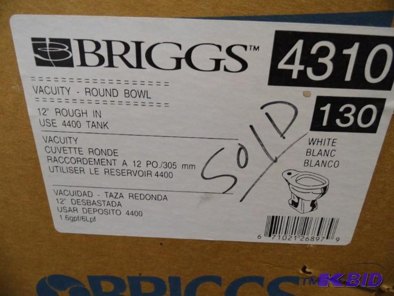 New Briggs Round Toilet Bowl