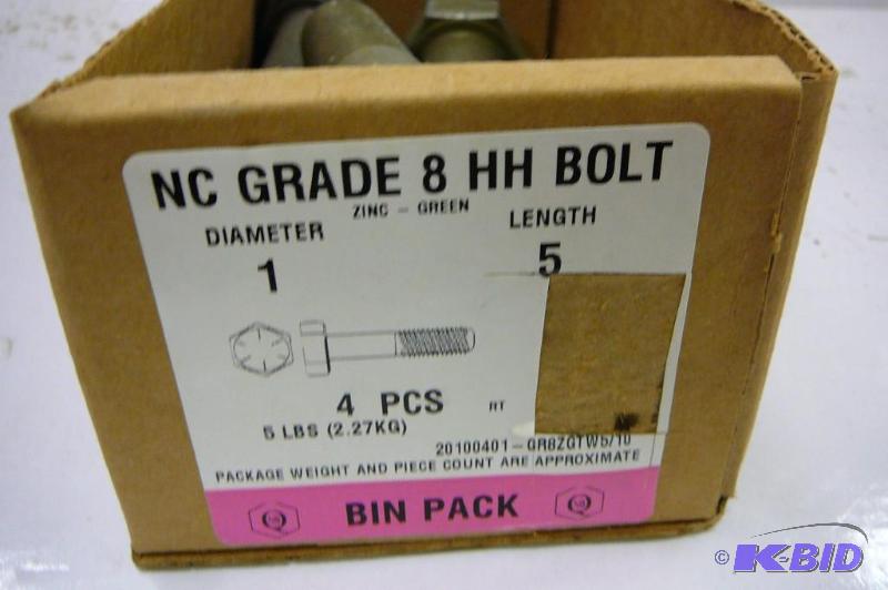 5# NC Grade 8 HH Bolts 1 x 5...