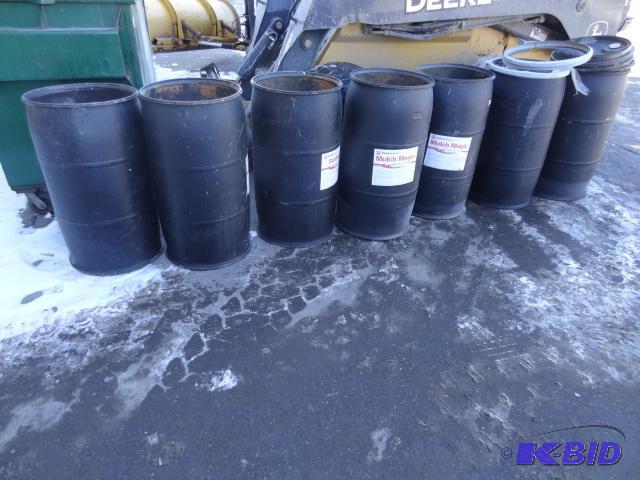 9 plastic barrels. 30 - 35 gal...