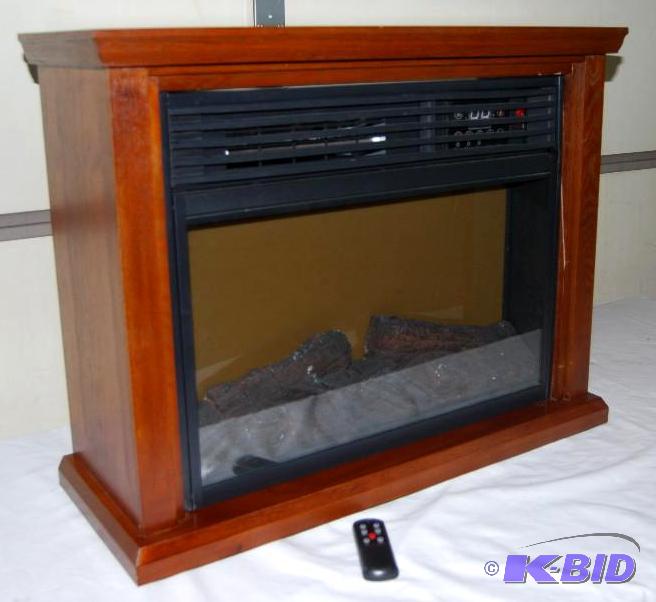 lot 17 image: Infrared Fireplace With Mantel, adjustable fl...