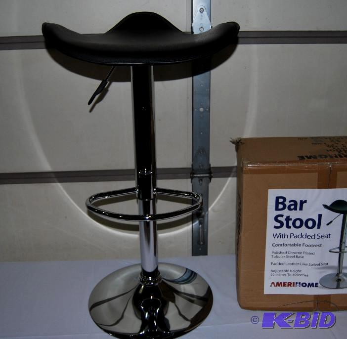 lot 19 image: Adjustable Saddle Style Bar Stool, pneumatic ...