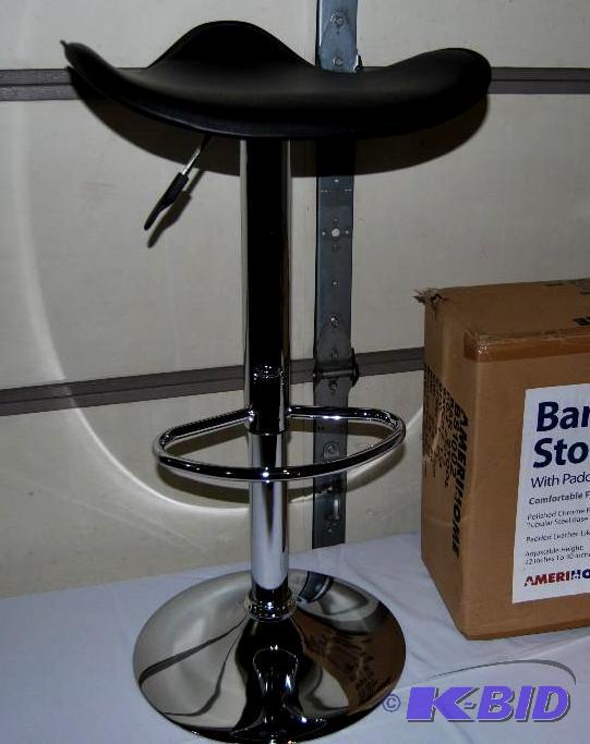 lot 21 image: Adjustable Saddle Style Bar Stool, pneumatic ...