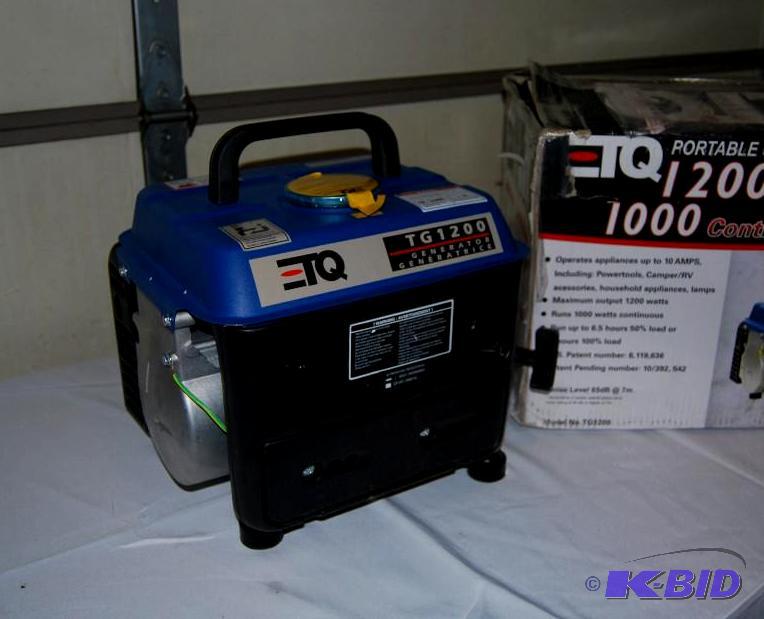 lot 23 image: ETQ 1200 Watt CampFishHouse Gas Generator, 1...
