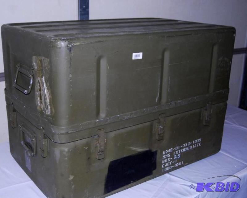 lot 27 image: U.S. Military Aluminum XL Medical Storage Che...