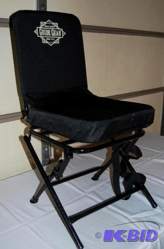 lot 36 image: Swivel Blind Chair, oversized padded seat, su...