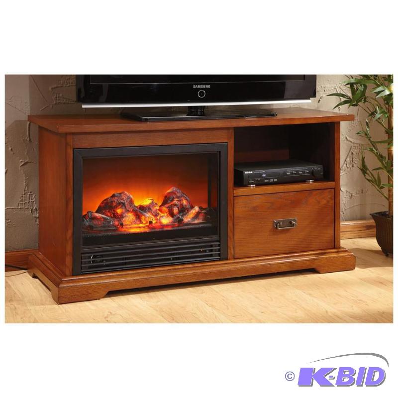 lot 57 image: Castlecreek Sawyer Fireplace Media Stand, no ...