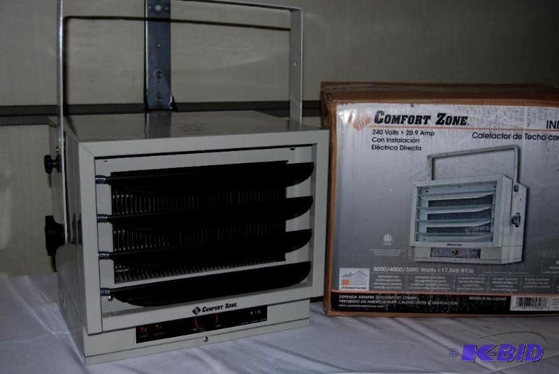 lot 73 image: Comfort Zone 5,000 Watt Ceiling Mount Heater,...