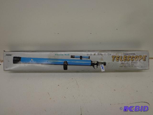 lot 107 image: Terrestrial Telescope   Focal  Tube Finder  T...