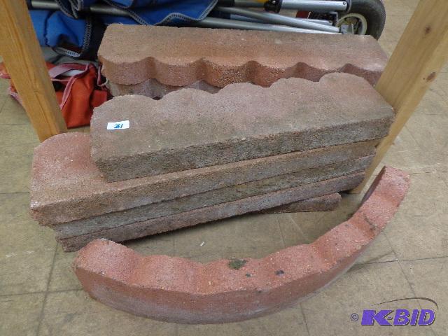 lot 31 image: Landscaping Bricks   Red Scalloped  Straight ...
