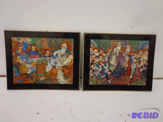lot 36 image: 2 Pictures   1 - Passover  1 - Simoath Torah ...
