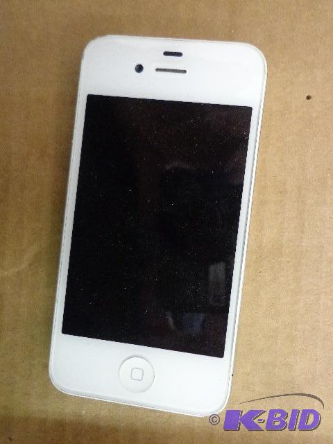 lot 42 image: IPhone   White  Powers Up  Good Condition  No...