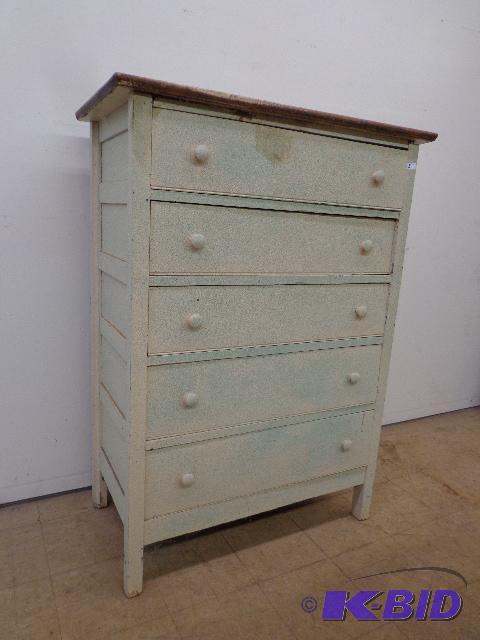 lot 5 image: Dresser   5 Drawer  45" x 17 14" D...