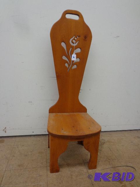 lot 6 image: Novelty Chair   Neat Scroll Design  Seat is 1...