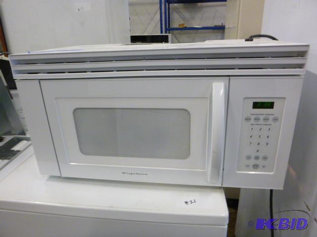 lot 31 image: Frigidaire Over the Range Microwave Model FMV...