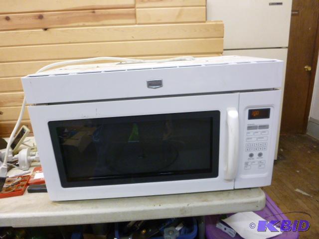 lot 49 image: Maytag Over the Range Microwave Model MMV1164...