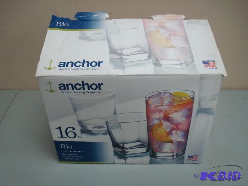Set Of Anchor Glasses Missing Three, Others L...
