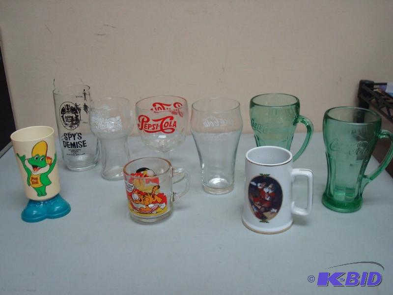 Lot Of Glasses Garfield, Pepsi, Coke...