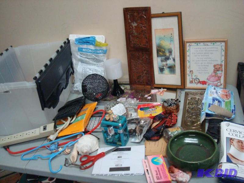 Lot Of Random Items In A White Bin...