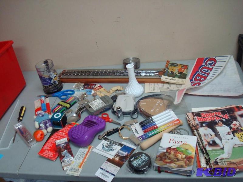 Red Bin Filled With Random Items...