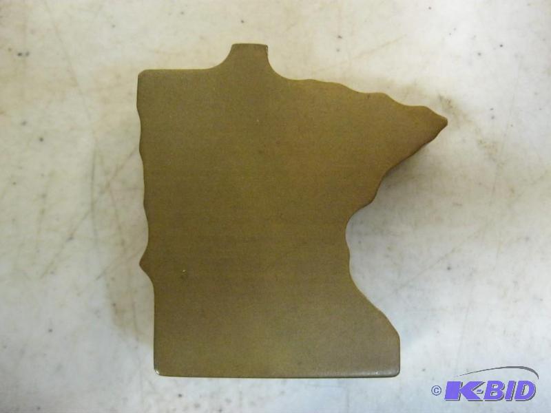 Small Solid Brass Minnesota Paper Weight&nbsp...