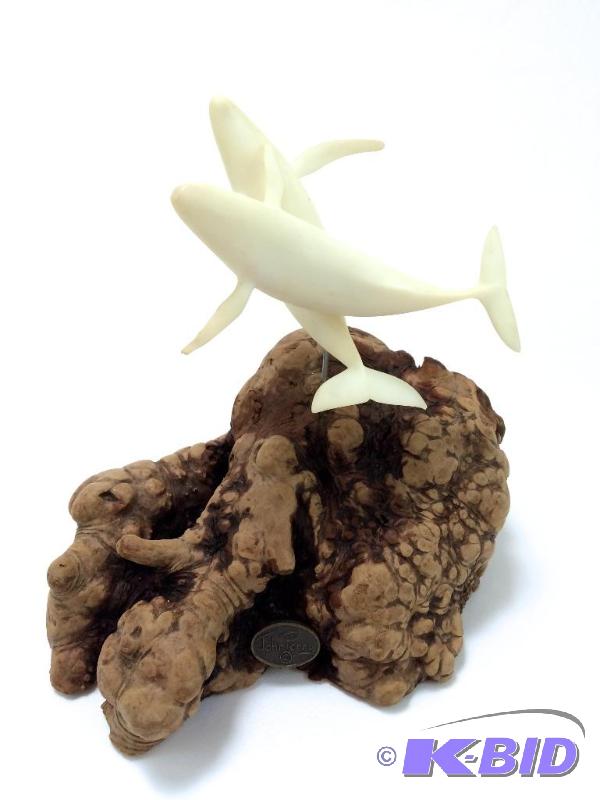 Dolphins  Sculpture - Hand Signed - John Perry