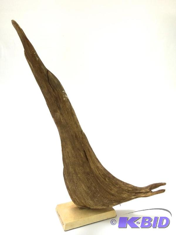 Vintage Tall  Driftwood Sculpture Mounted on a stand